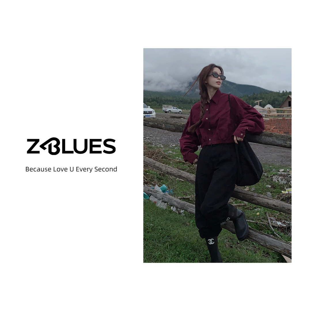 Z.blues【安哥拉】100棉安哥拉红双头拉链翻领短外套YZJXYD004