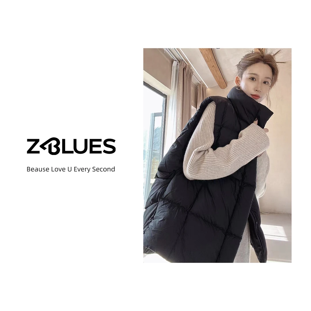 Z.blues【拾星海岸】鹅绒羽绒服无袖外套坎肩立领马甲女YZFJFSY002