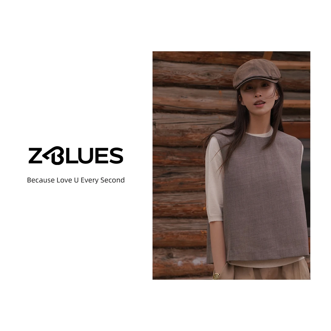 Z.blues【低饱和女主】精纺1OO绵羊毛高知感截短背心YZXSJ7144