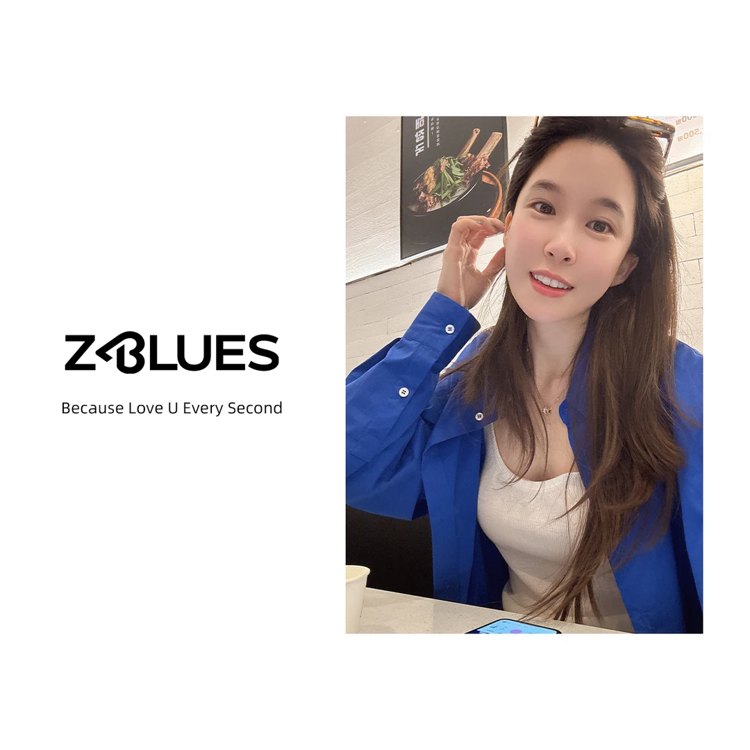 Z.blues【伦敦周末】设计感小众款克莱因蓝英式廓型衬衫女YZXSJ4219