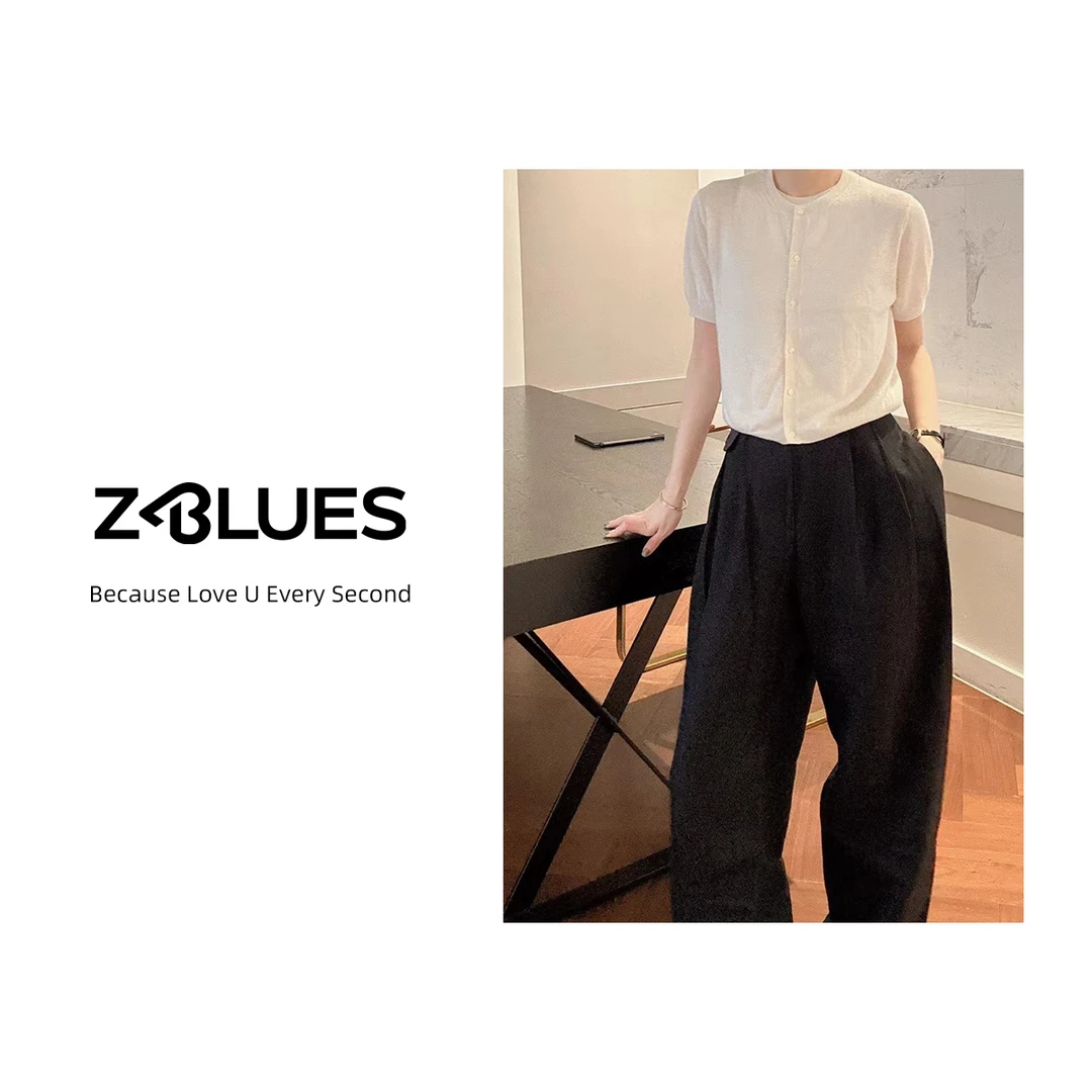 Z.blues【早川少女】山羊绒桑蚕丝短袖经典白开水衫YZTM1146
