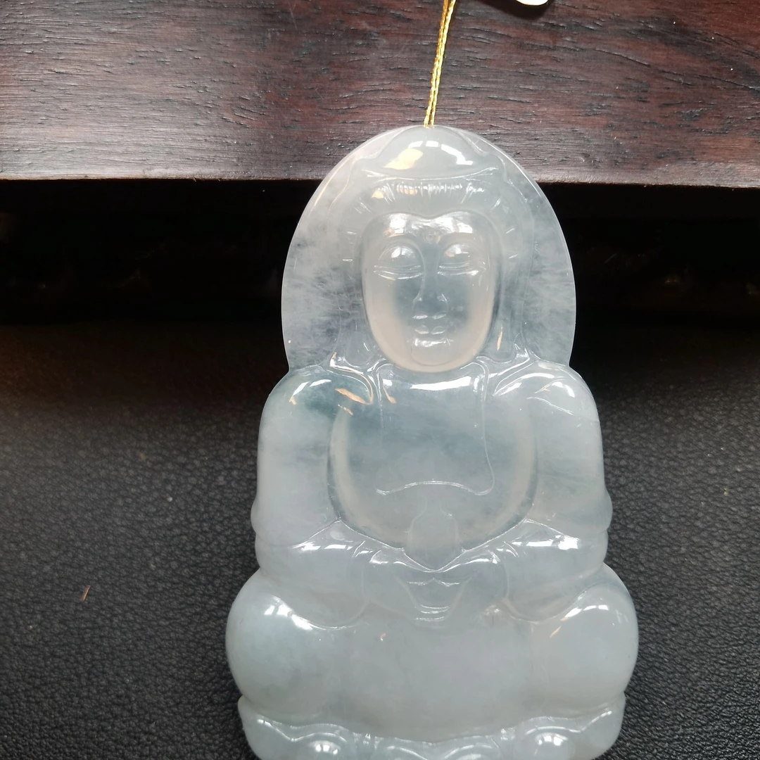 天然a货翡翠观音80165