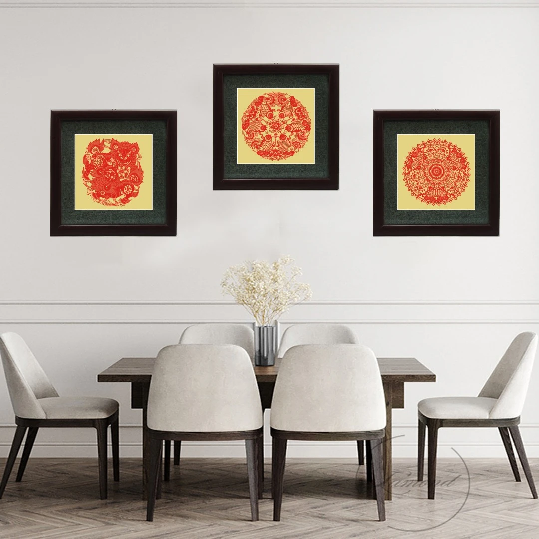 中国风蔚县剪纸花开富贵家居装饰挂画礼品