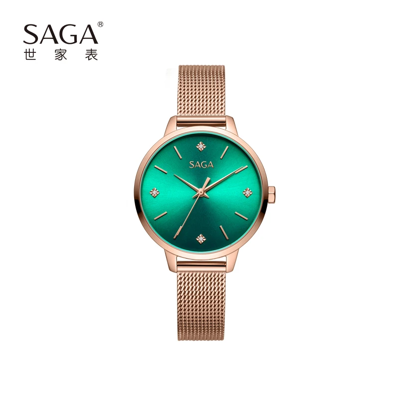SAGA/世家【简约小圆表】达人轻奢时尚潮流经典防水气质百搭腕表
