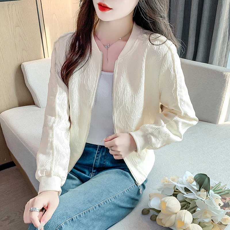 小香风棒球服女士短款外套2025时尚高级感提花夹克小个子早秋上衣