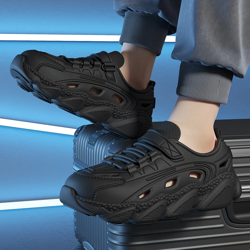 安尚芬洞洞鞋男款夏季2025新款外穿沙滩厚底防滑户外开车凉鞋男士