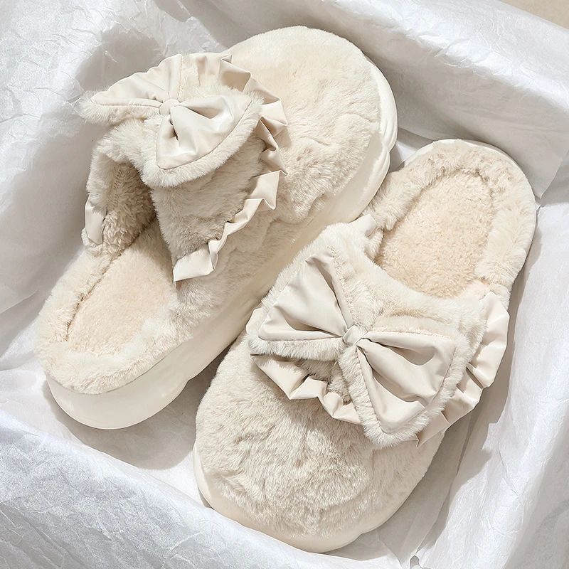 拖鞋女款秋冬季2024新款室内居家防滑厚底家用保暖毛绒棉拖鞋女士