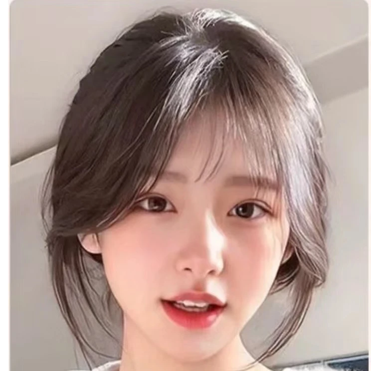 千姬一片式假发白发自然真发片补头顶补发假不