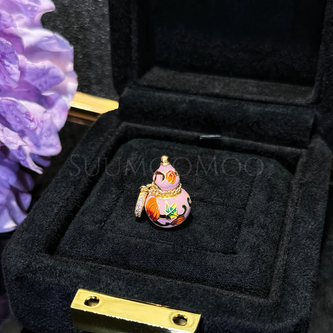 铜合金合成锆石吊坠 国潮 彩色珐琅葫芦吊坠 【单独葫芦吊坠】
