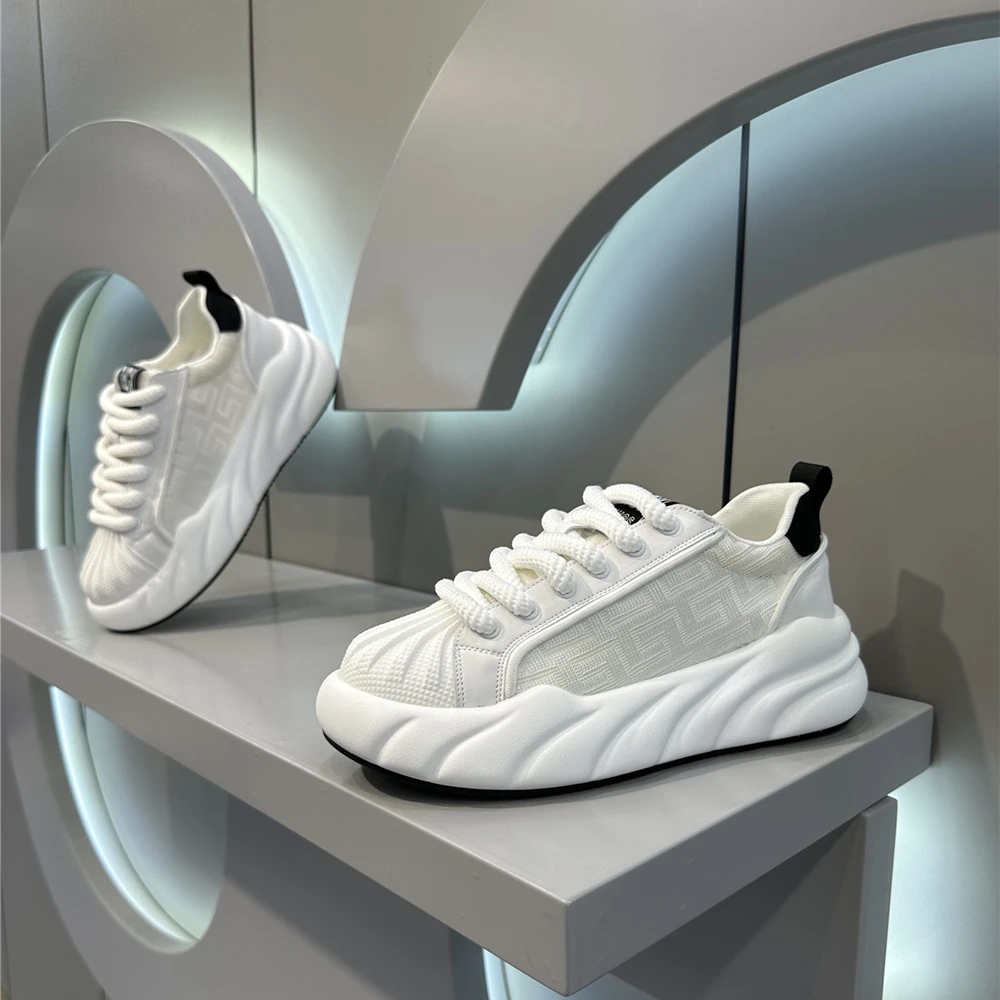 正品啄木鸟2025夏季爆款网面休闲鞋舒适透气时尚潮流男士增高鞋