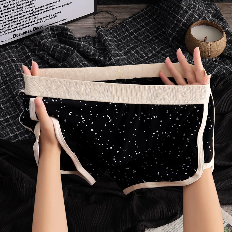 新款星空潮流男士内裤棉质运动平角裤个性爆款舒适男生四角裤短裤