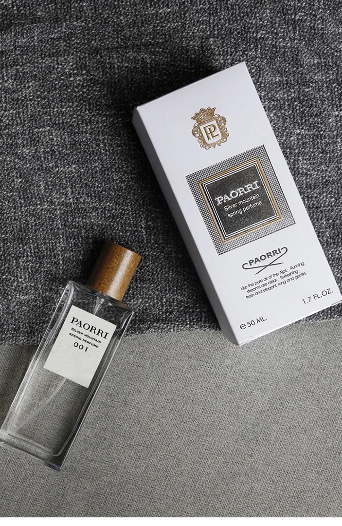 巴格黎银色山泉香水-中性男女清新冷冽木质调香水-50ml
