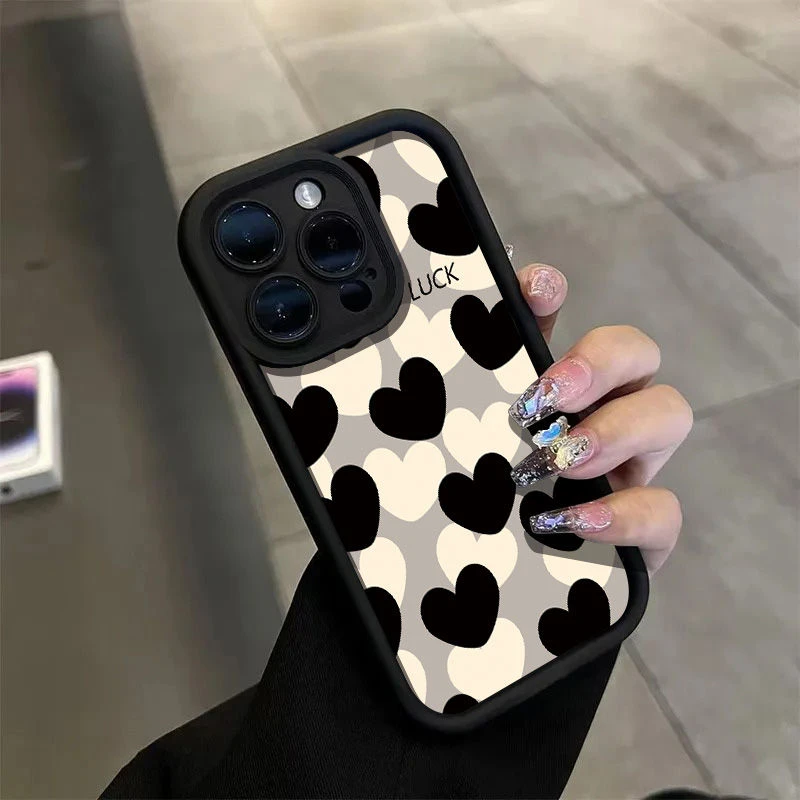 满屏幸运爱心适用苹果15华为vivo/oppo小米iPhone14promax手机壳
