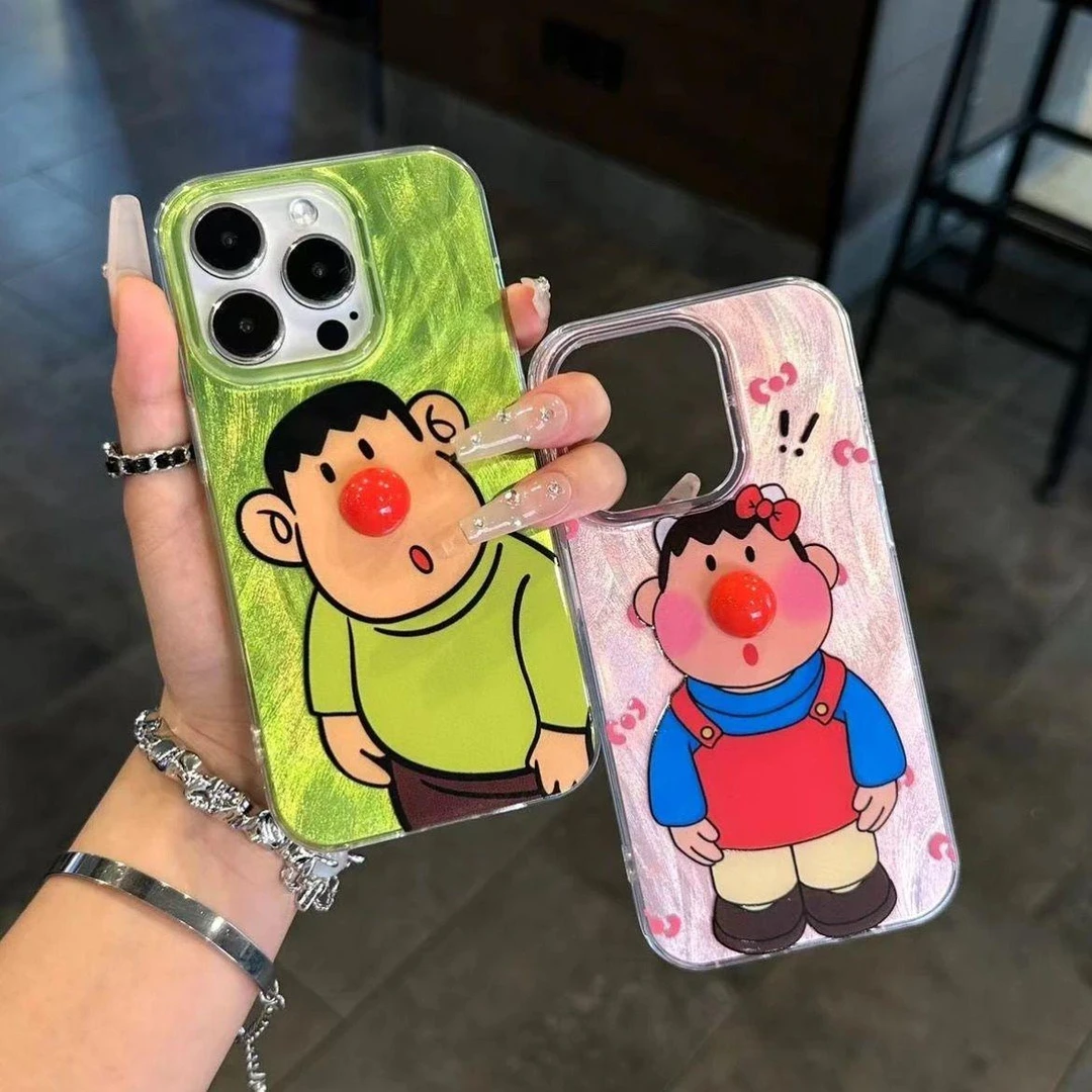 粉胖虎适用小米苹果15_14_13_12promaxs华为oppo红米vivo手机壳女