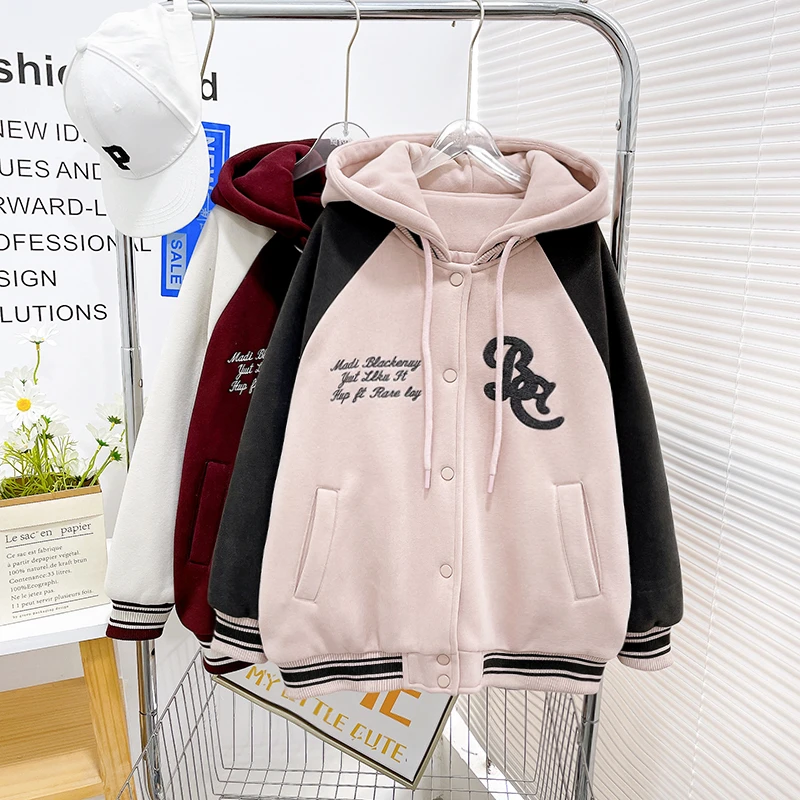 冬季新款女童外套假两件童装休闲宽松洋气潮童外套zb3782简约童品