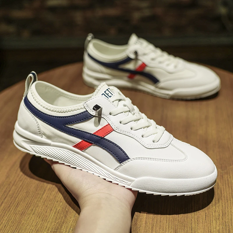 夏款阿甘小白鞋男鞋夏季透气薄款布面板鞋免系带布鞋男士休闲鞋子