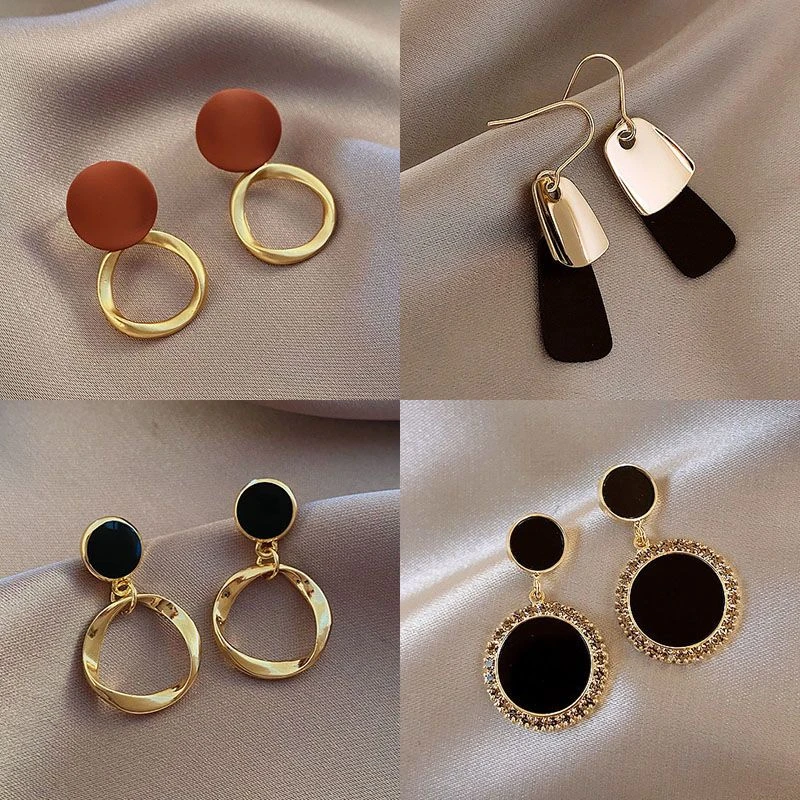 合金耳饰 秋冬季耳钉ins耳坠2024年新款潮耳环韩国高级气质女百搭