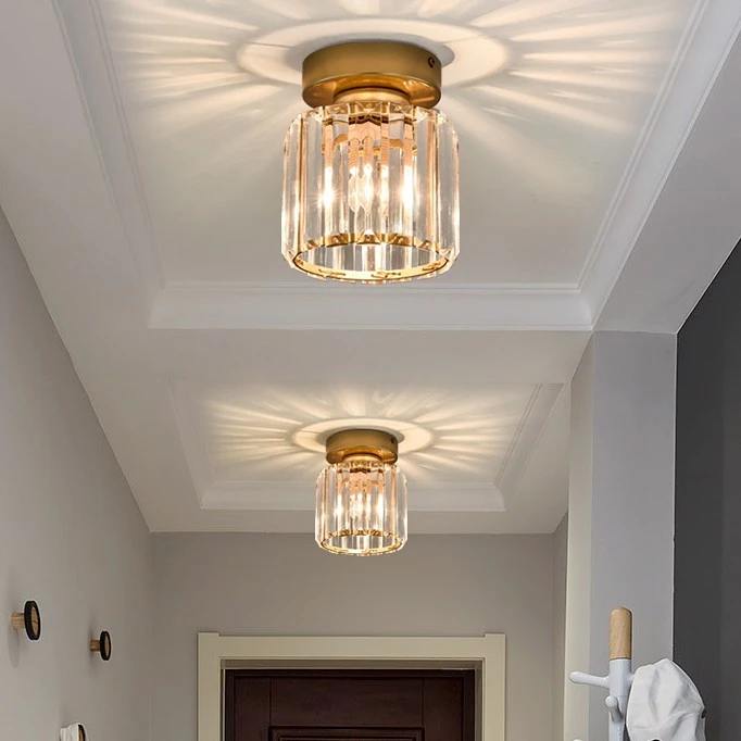 过道灯轻奢水晶灯入户玄关灯走廊灯衣帽间灯厨卫阳台灯中山吸顶灯