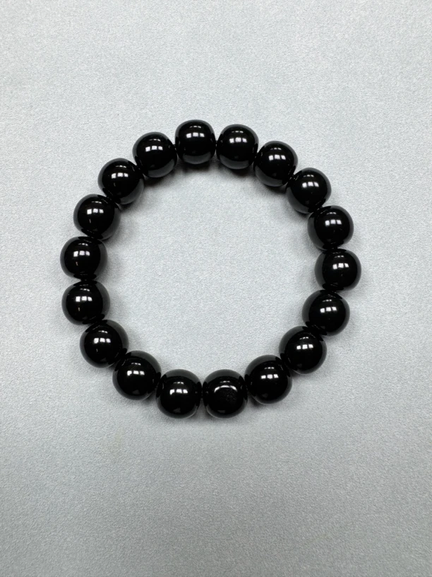 黑青手串老型珠新疆塔青和田玉