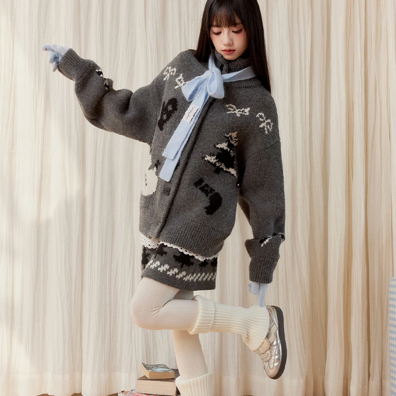 Fragile Heart【易碎商店自播】·慵懒费尔岛毛衣早春针织套装