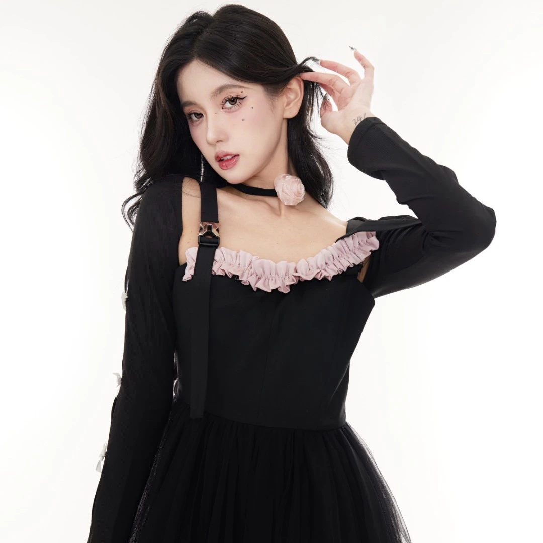 Fragile Heart易碎商店显瘦百搭黑色辣妹开衫甜辣修身纯欲小外套
