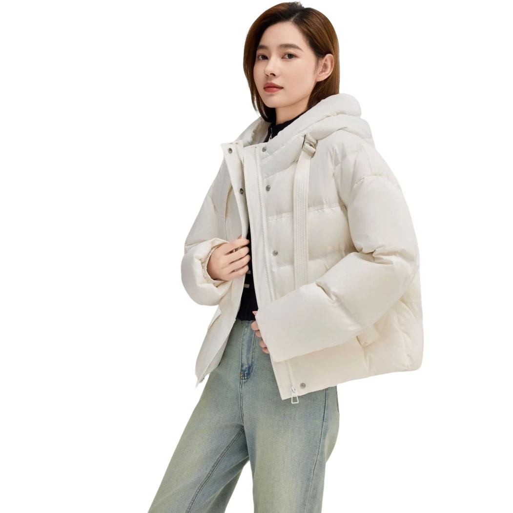 YAYA鸭鸭女款羽绒服女加厚新款冬季短款简约百搭时尚休闲保暖外套