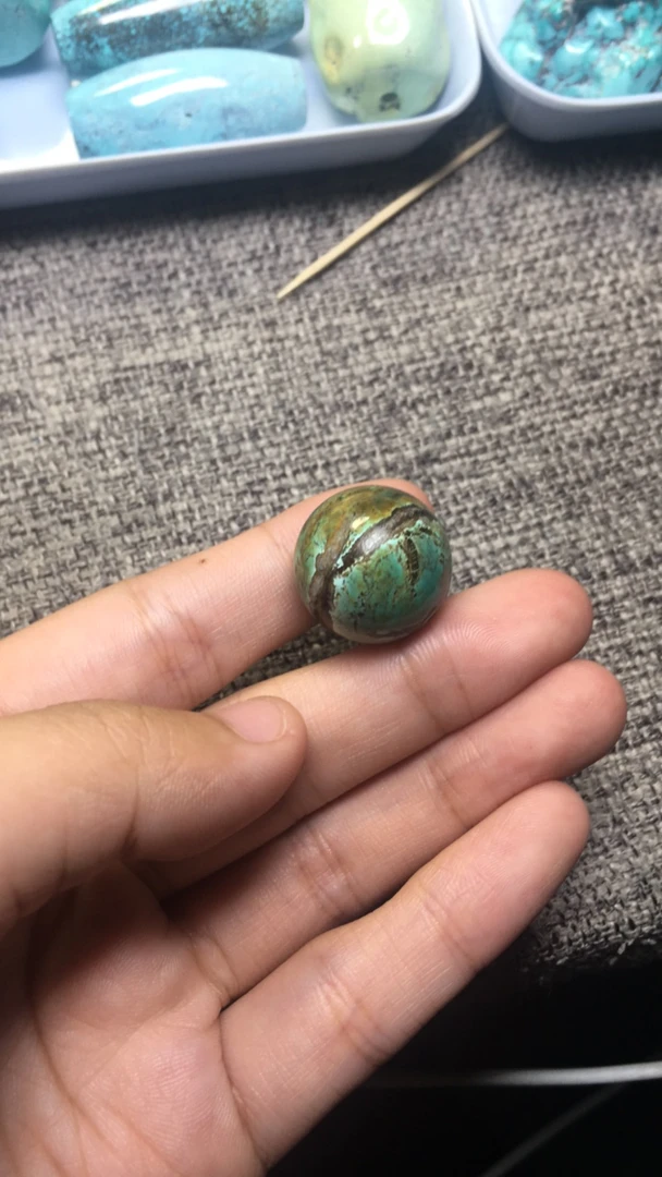 湖北原矿绿松石圆珠
