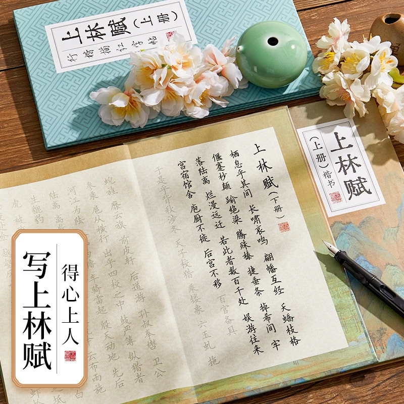 送钢笔】上林赋硬笔楷书行楷折页钢笔字帖 描红折页本成年练字帖
