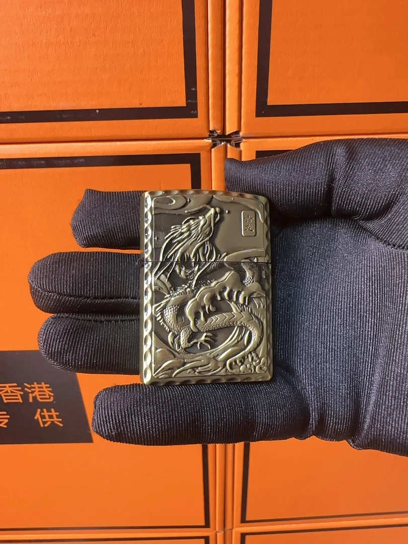 青龙金属浮雕复古防风煤油打火机 004（不带油）