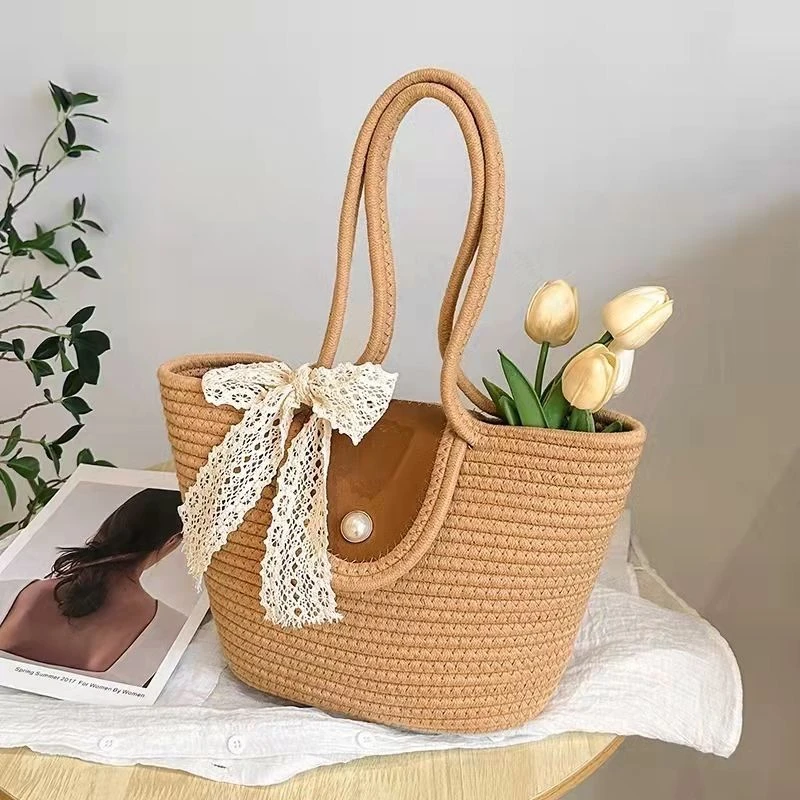 爆款网红拉链网红草编包成品草编手提包民族风包编织女包度假Z314