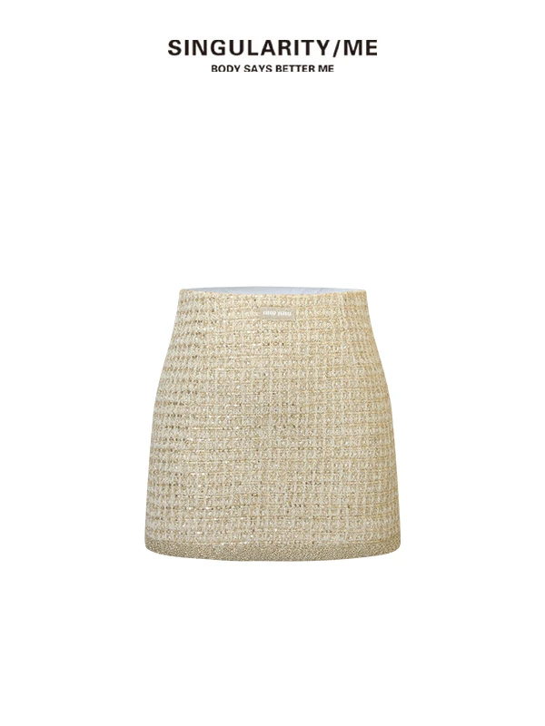 Singularity Me 3008【千金玛德琳】华丽璀璨珠片包臀A字版短裙