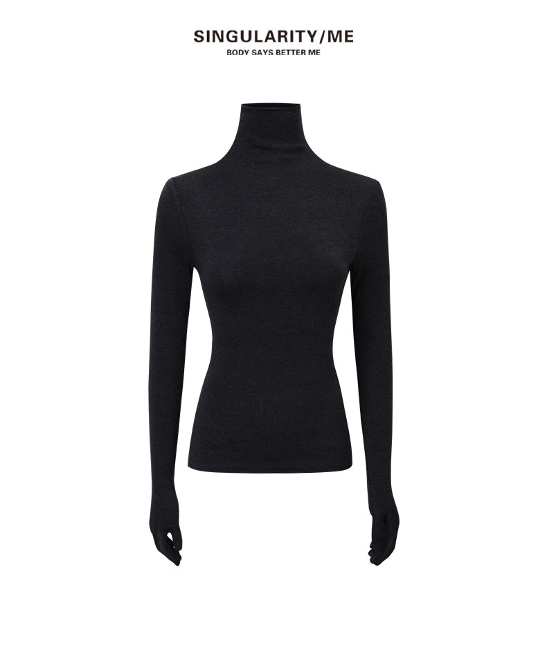Singularity Me 8537 塑型感·连指高领气质打底衫百搭时尚长袖