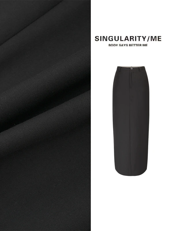 Singularity Me 8S 1355【高知女性】高智感美学后开叉直筒裙半身裙