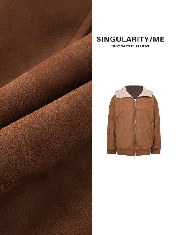 Singularity Me 11S 50865 美拉德水洗做旧颗粒绒厚款夹克外套