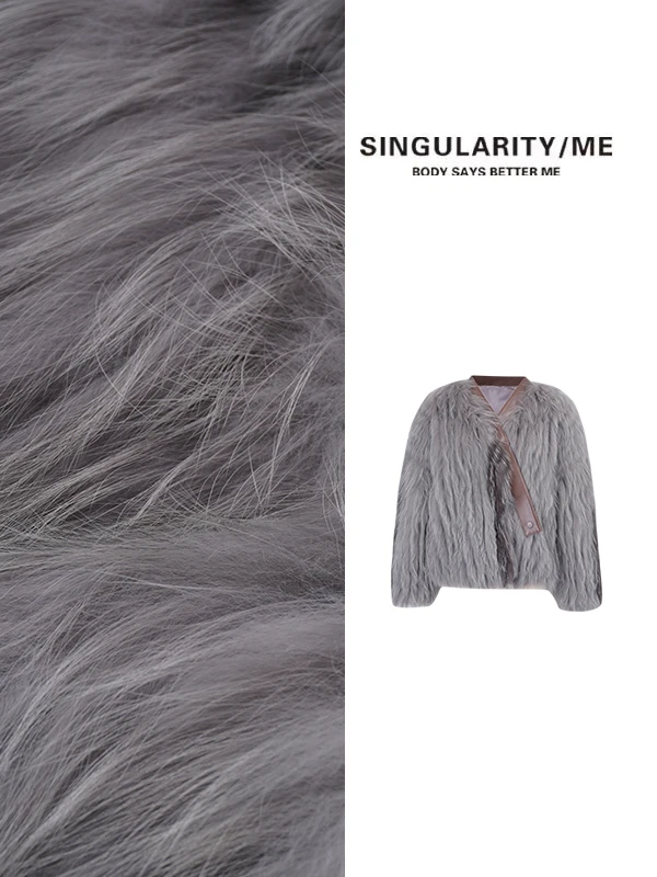 Singularity Me 11S 880771 【夜都女神】蓬松狐狸毛内里绵羊皮外套