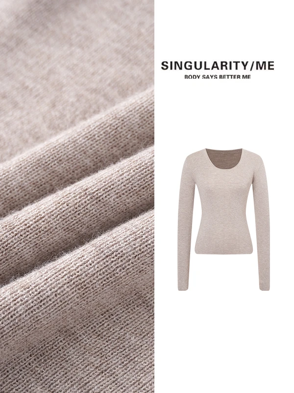 Singularity Me 11S 880791 优雅U领长袖针织打底衫