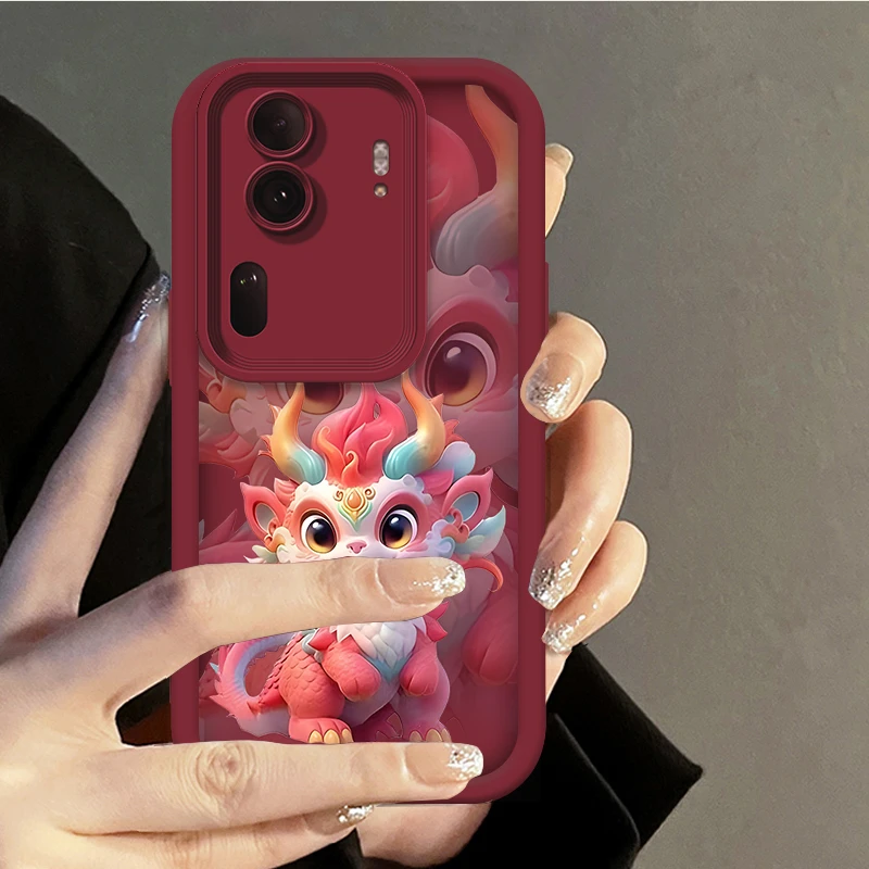 适用OPPORENO11 龙年限定麒麟阶梯手机壳全包硅胶防摔软壳
