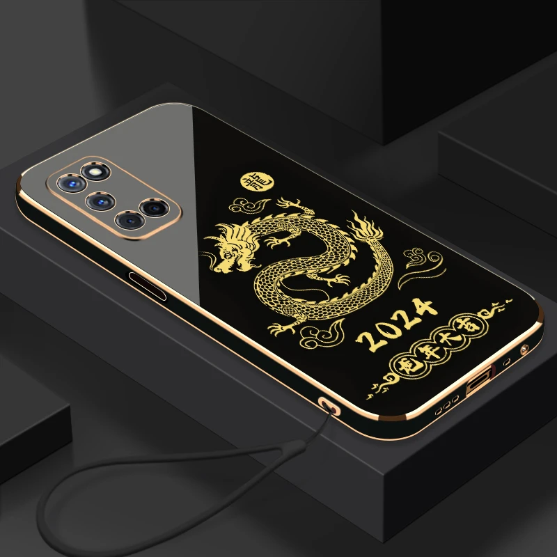 2024龙年大吉适用OPPOA52手机壳全包硅胶防摔电镀软壳【送挂绳】