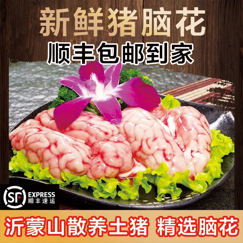 【顺丰包邮】新鲜猪脑花优质麻辣脑花发货烫火锅炖汤烧烤锡纸脑花