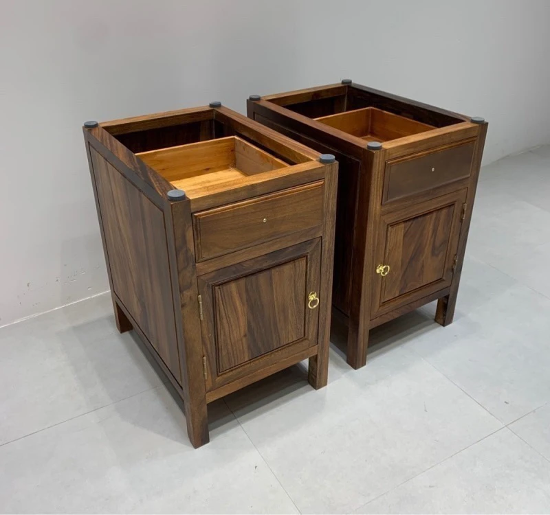 （不包邮）原木实木大板桌承重桌腿柜子支架家用储物单抽双抽底座