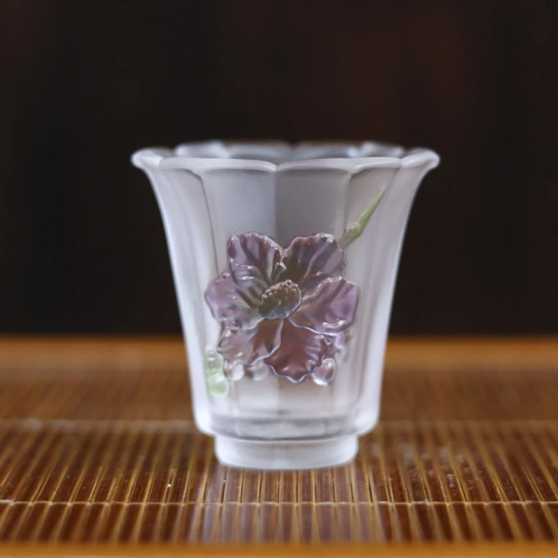 【陶珊居】 十二花神-琉璃杯-紫薇（琉璃S0417）