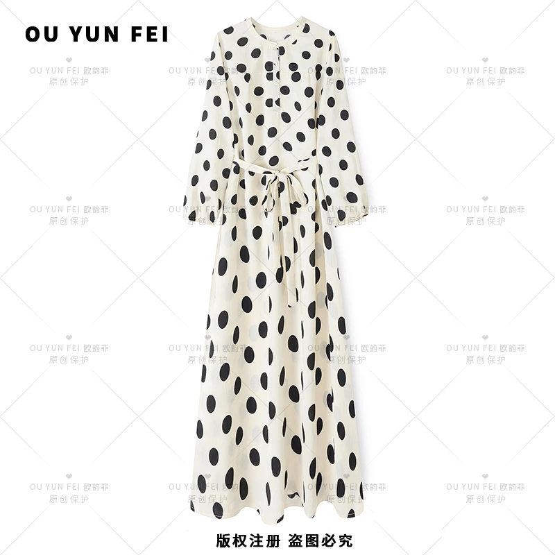 【经典波点】轻奢连衣裙女气质显瘦穿搭时尚优雅洋气高级感F1589