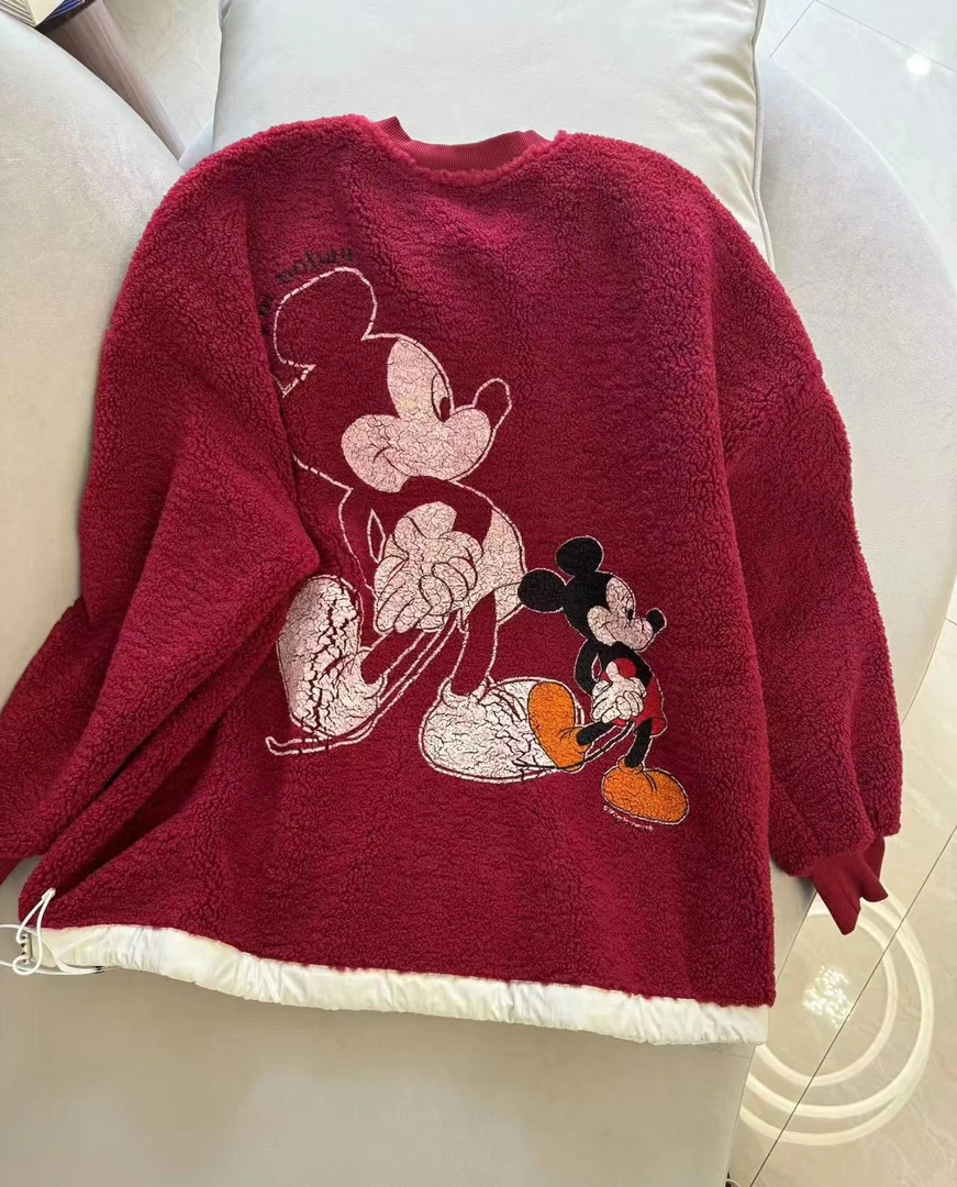 【锦上添花】大小米奇粒粒绒外套