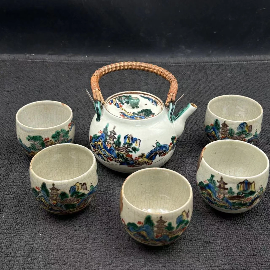 日本回流。老九谷茶具
