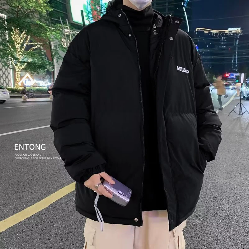 2023新款棉衣男冬季加厚棉袄外套宽松ins潮牌面包服男款连帽上衣