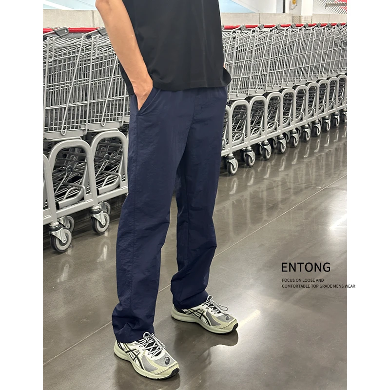 Entong美式机能宽松徒步大码薄款速干休闲裤子vibe休闲户外登山裤