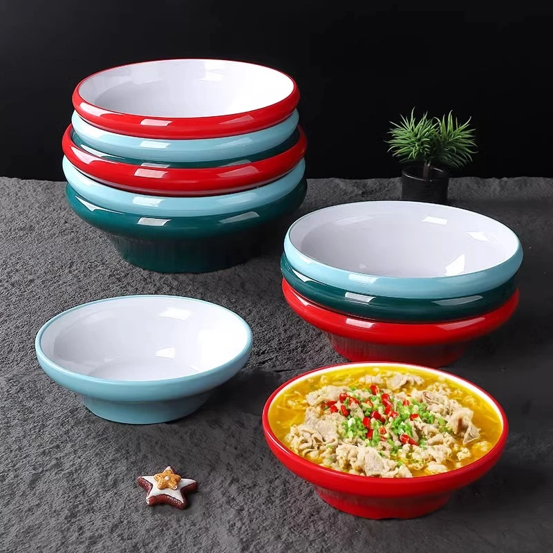 北欧风仿瓷密胺餐具水煮鱼毛血旺酸菜鱼大盆碗专用汤盆饭店盛汤碗