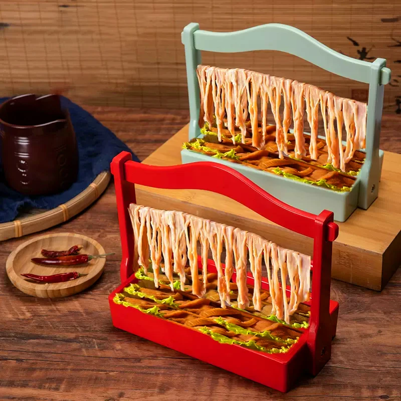 特色火锅餐具商用创意配菜盘鸭肠架意境菜提盒毛肚装盘多功能托盘