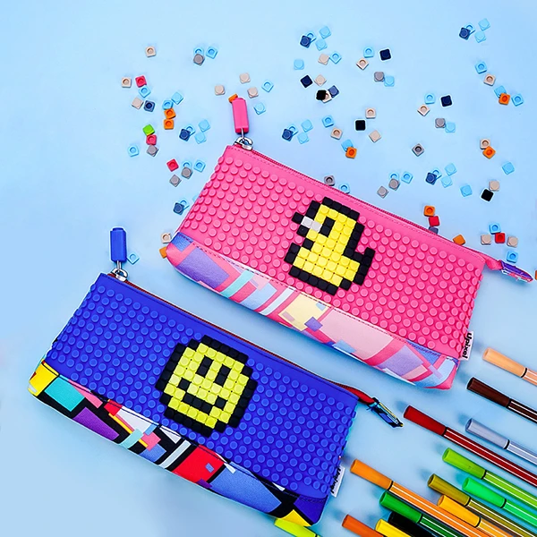 Upixel彩蛋笔袋百变文具创意DIY拼图笔袋小学生大容量简约笔盒