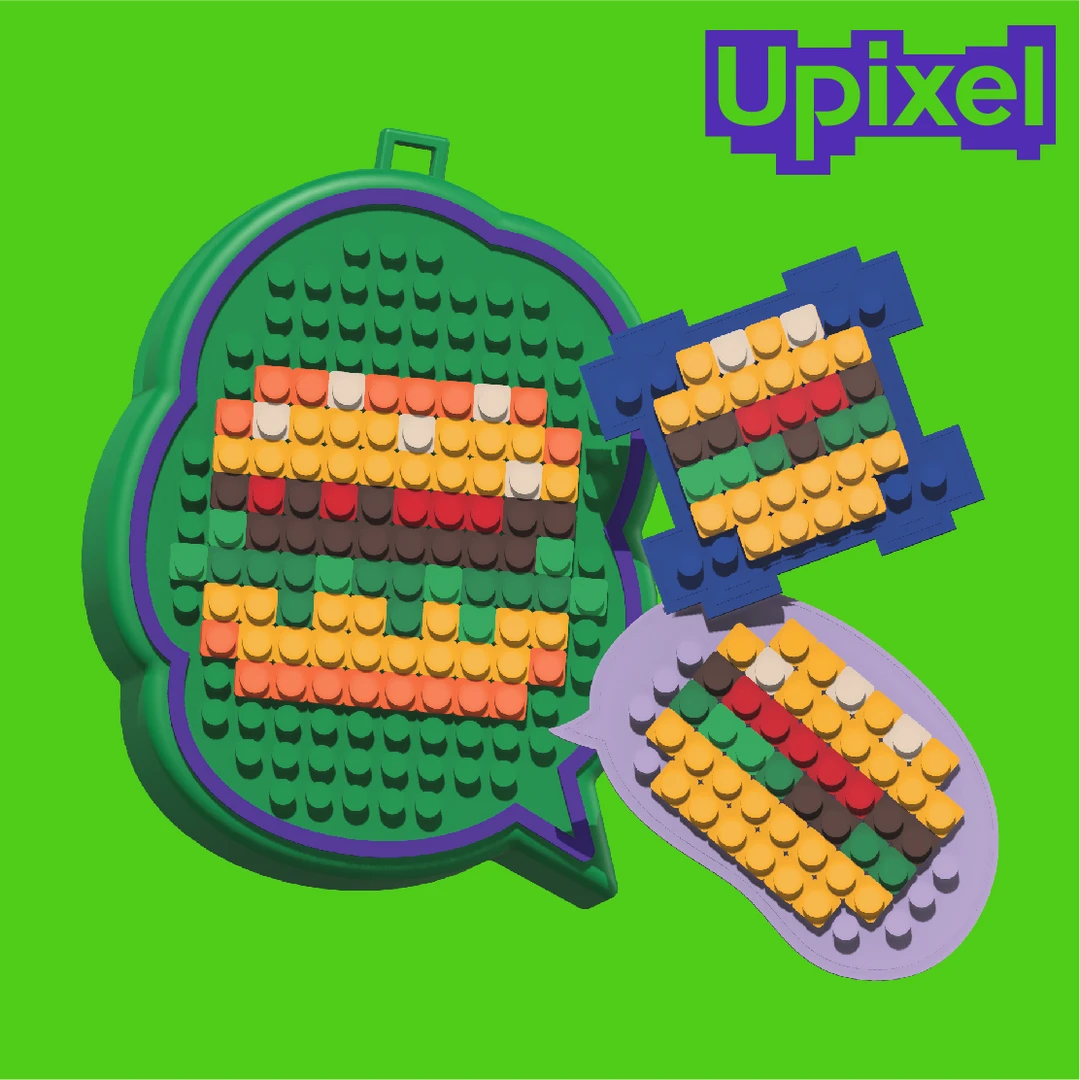 Upixel像素图案颗粒补充包像素包DIY拼图配件硅胶颗粒独特礼物